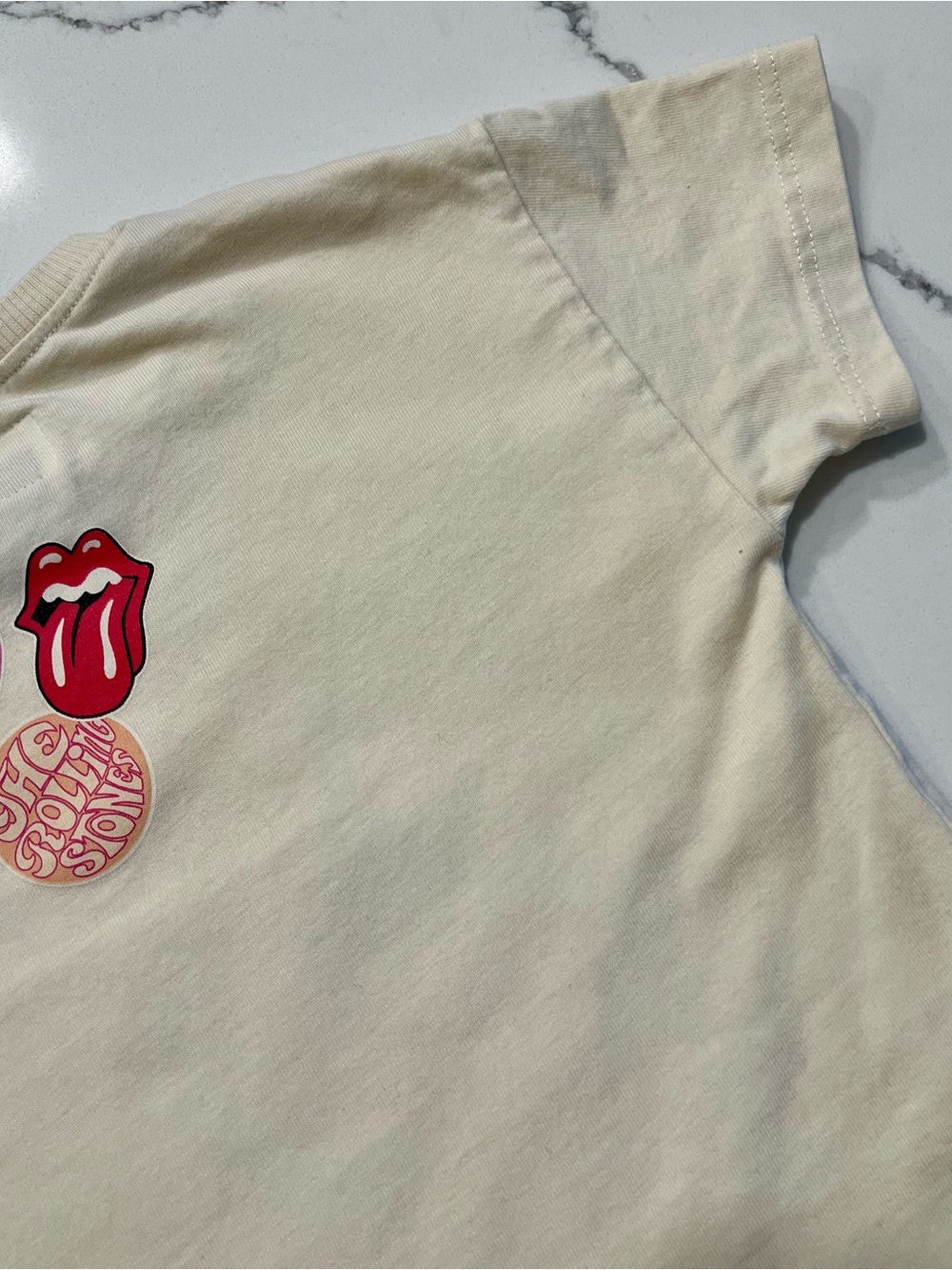 ZARA Kids - The Rolling Stones Cream T-Shirt 🎸❤️😎❤️ - Picture 7 of 8